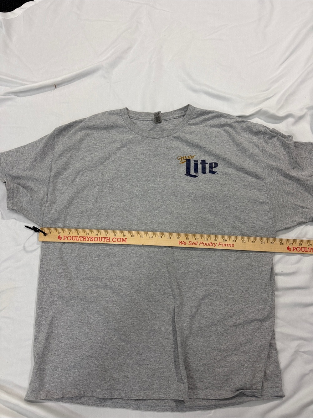 Gildan Gray Miller Lite Logo T-Shirt
